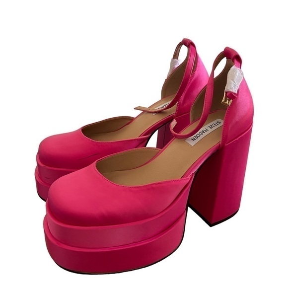 Steve Madden NWT Charlize Platform in Pink Size 9.5 Barbie Core - Picture 6 of 7